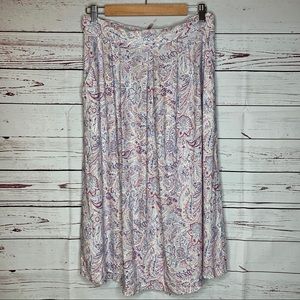 Vintage | Floral Paisley Midi Skirt